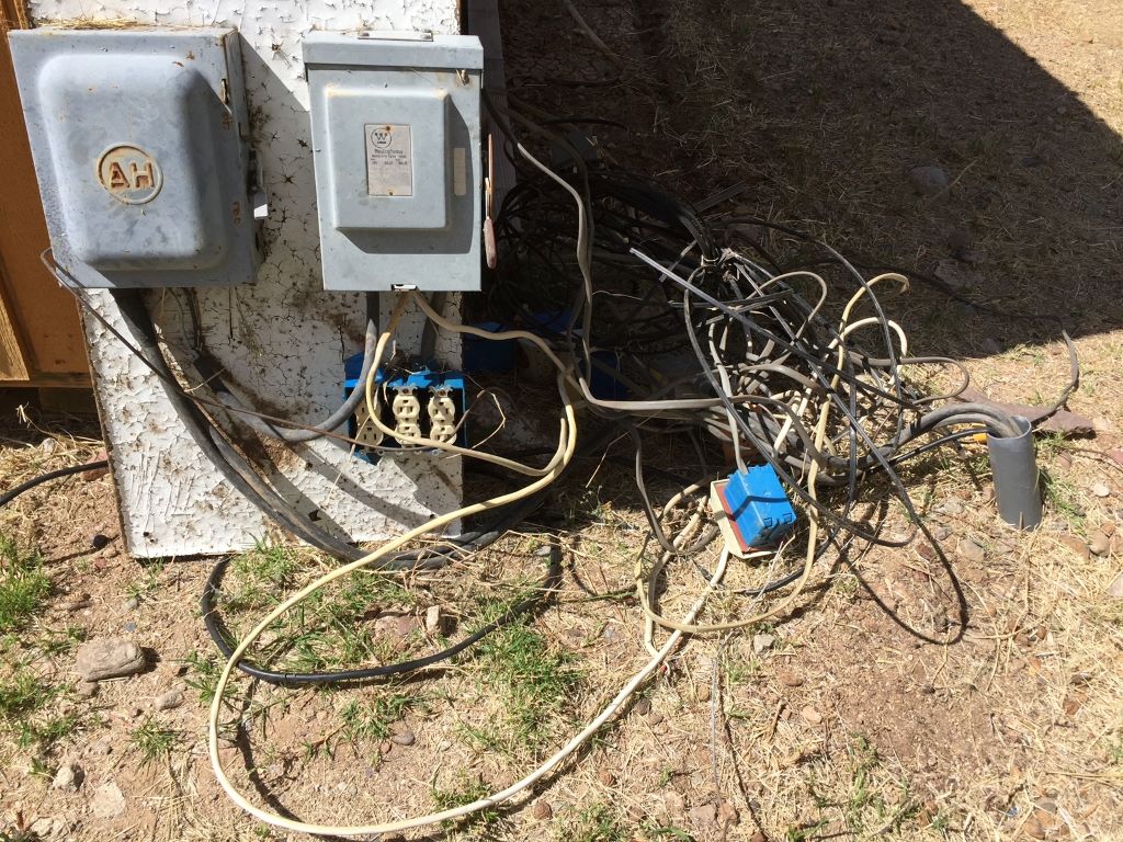 Photo of improper electrical wiring