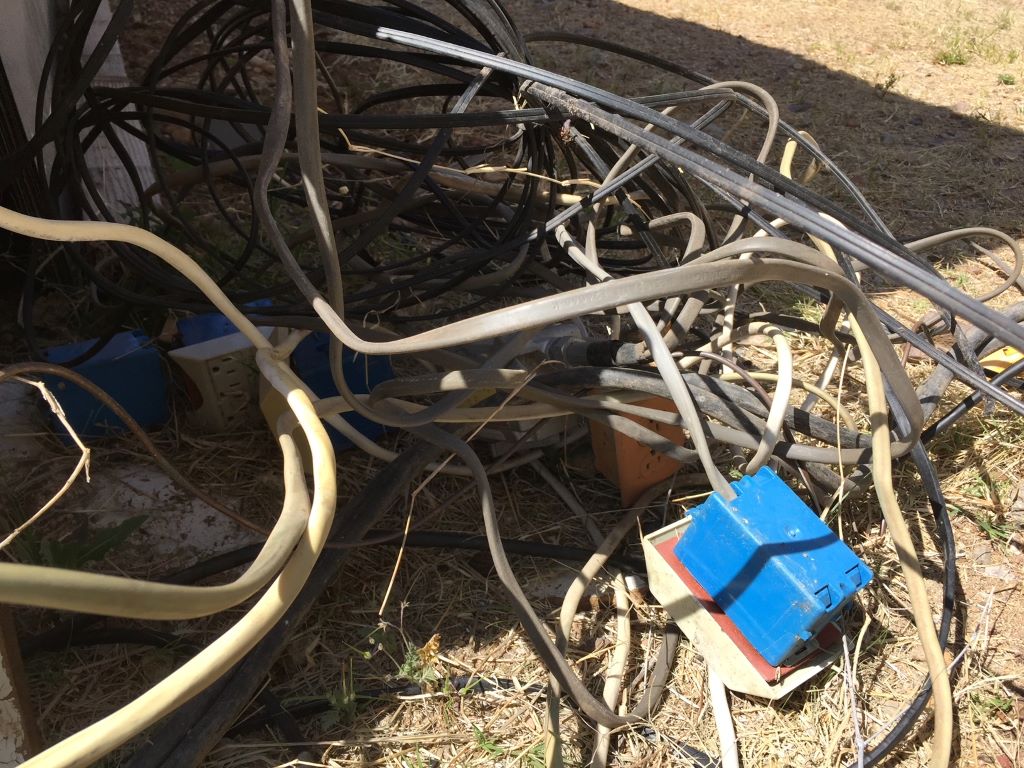 Photo of improper electrical wiring